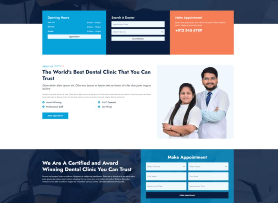 Klinik website taslak